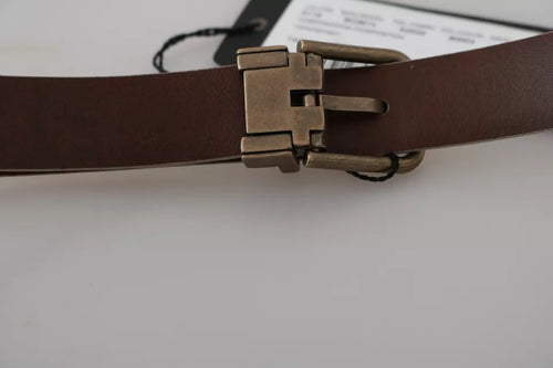 Dolce & Gabbana Cream Beige Gold Buckle Waist Leather Belt - ClickThatClicks 