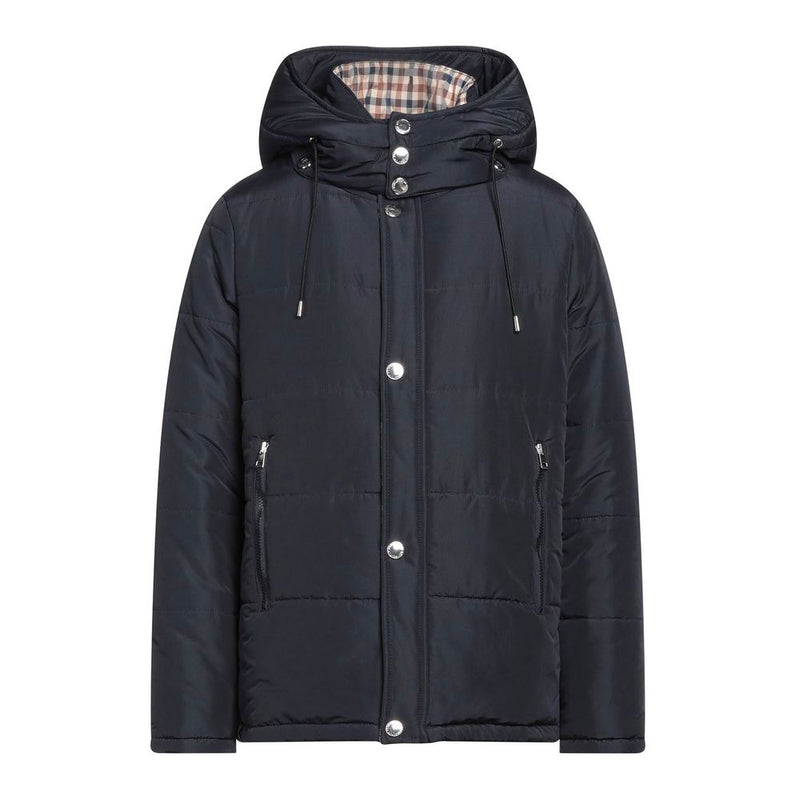 Aquascutum Blue Polyamide Men Jacket