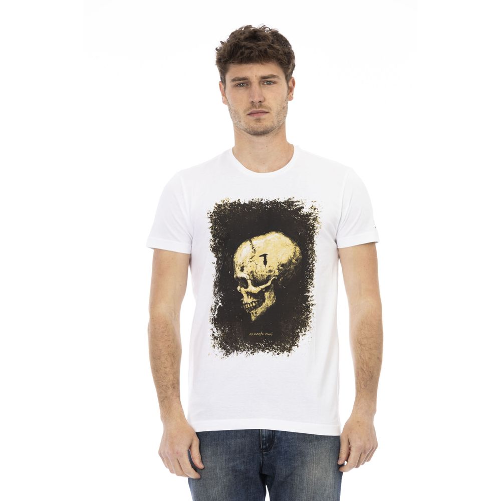 Trussardi Action White Cotton Men's T-Shirt - ClickThatClicks 