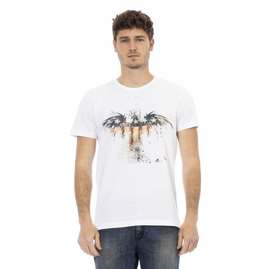 Trussardi Action White Cotton Men T-Shirt - ClickThatClicks 