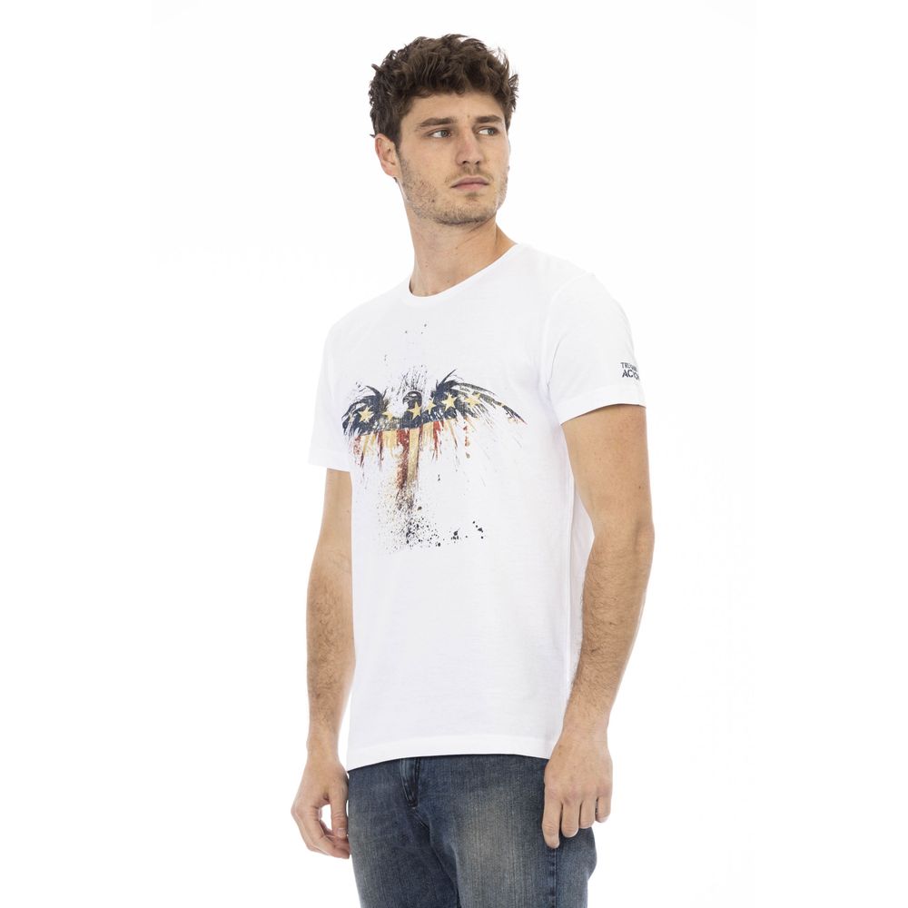 Trussardi Action White Cotton Men T-Shirt - ClickThatClicks 