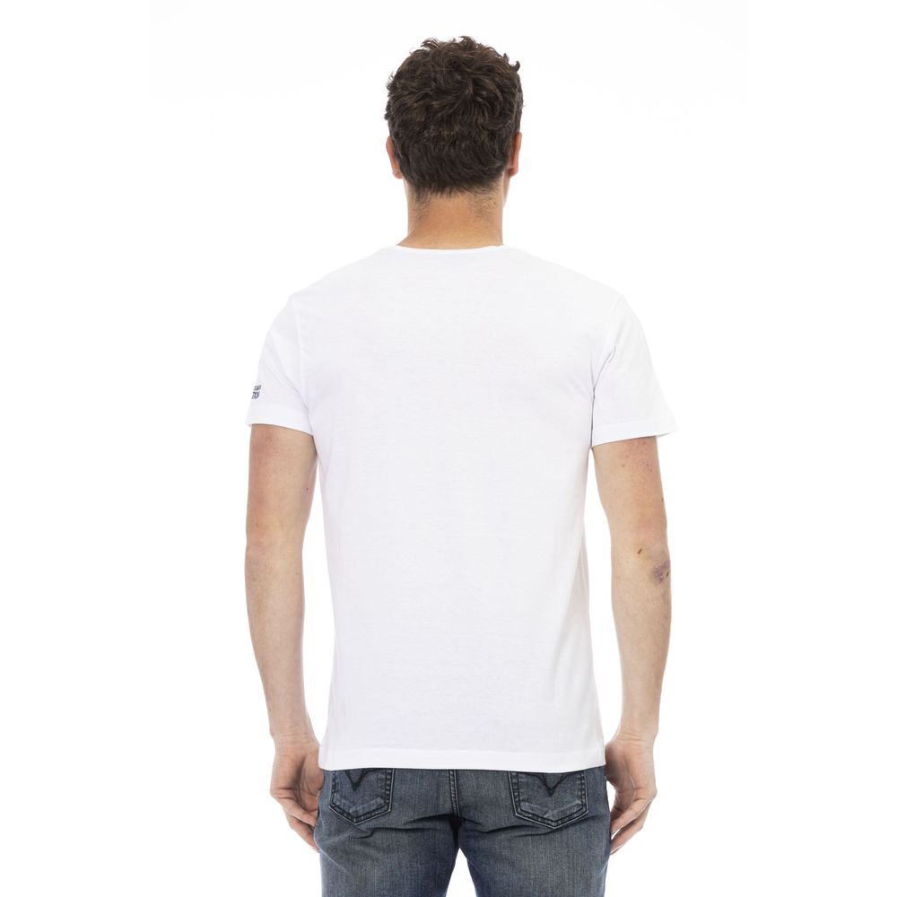 Trussardi Action White Cotton Men T-Shirt - ClickThatClicks 
