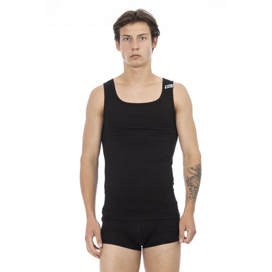 Bikkembergs Black Cotton Men's Tank Top - ClickThatClicks 