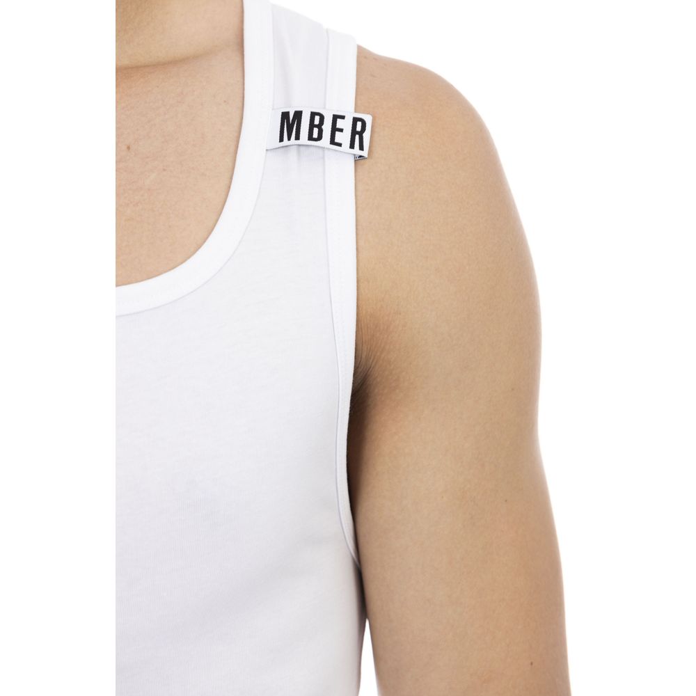 Bikkembergs White Cotton Mens Tank Top - ClickThatClicks 