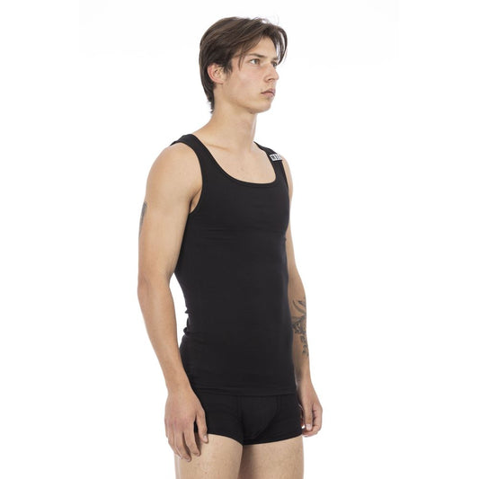 Bikkembergs Black Cotton Men's Tank Top - ClickThatClicks 