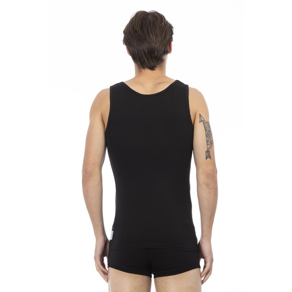 Bikkembergs Black Cotton Men's Tank Top - ClickThatClicks 
