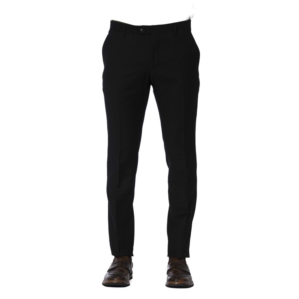 Trussardi Black Wool Men Trouser - ClickThatClicks 