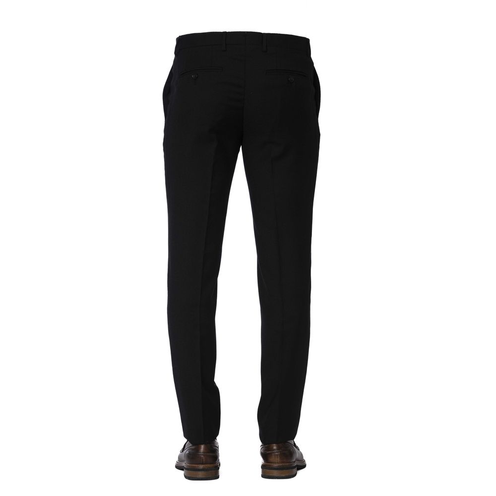 Trussardi Black Wool Men Trouser - ClickThatClicks 