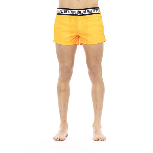 Bikkembergs Orange Polyamide Men Swim Short - ClickThatClicks 