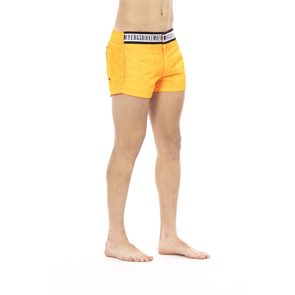 Bikkembergs Orange Polyamide Men Swim Short - ClickThatClicks 