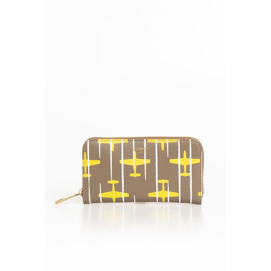 Trussardi Beige Leather Women Wallet - ClickThatClicks 
