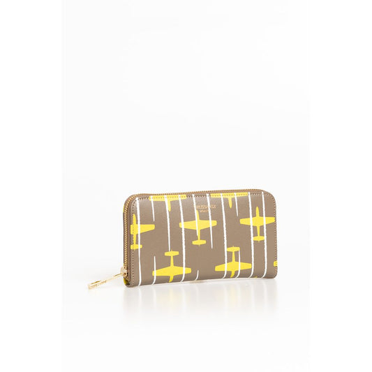 Trussardi Beige Leather Women Wallet - ClickThatClicks 