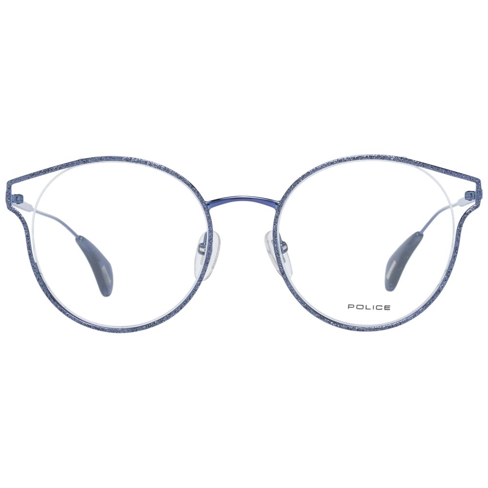 Police Blue Metal & Plastic Glasses (Frames) - ClickThatClicks 