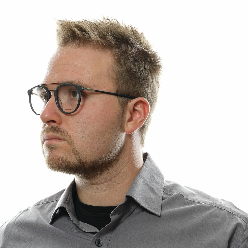 Police Gray Metal & Plastic Glasses (Frames) - ClickThatClicks 