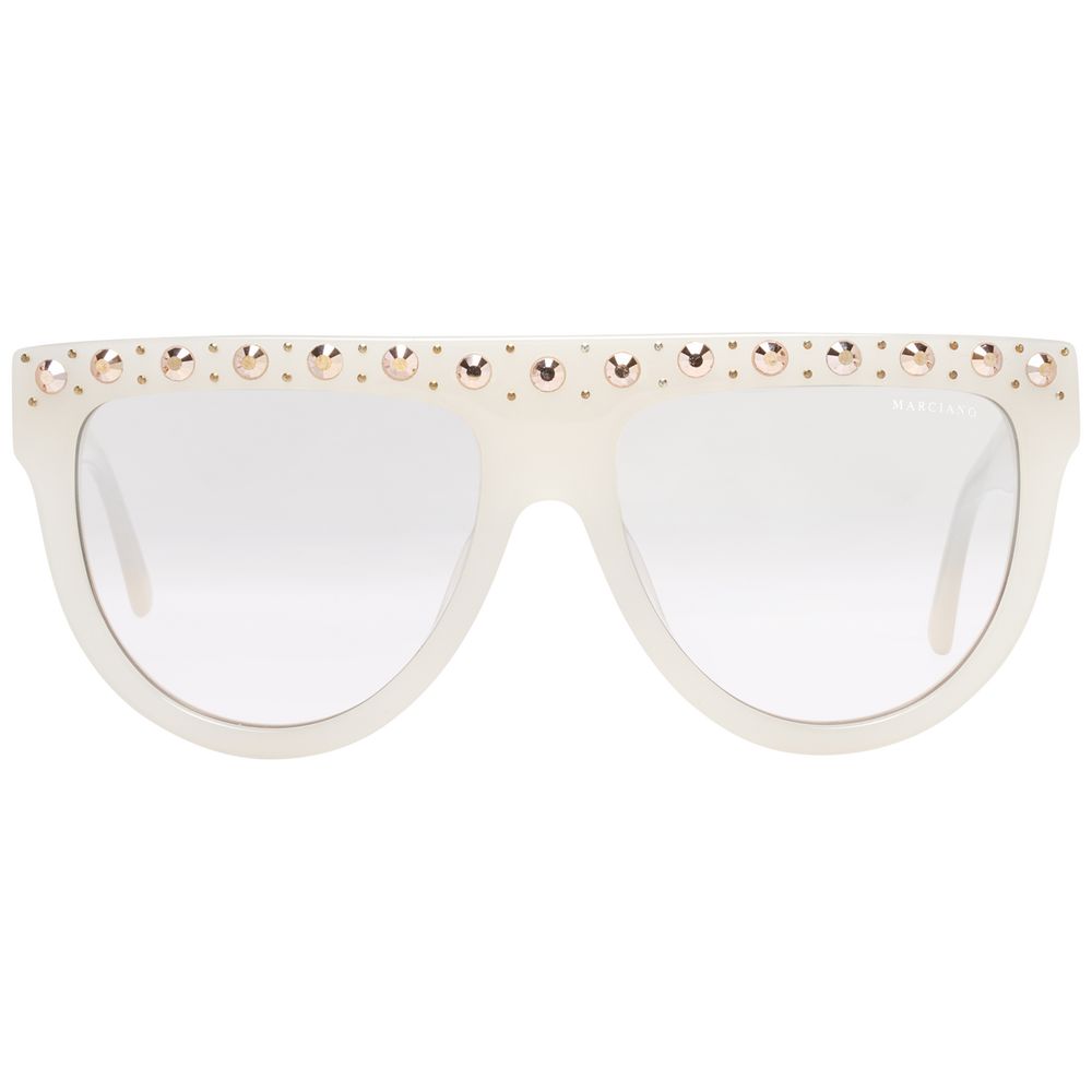 Marciano by Guess White Plastic Sunglasses - ClickThatClicks 