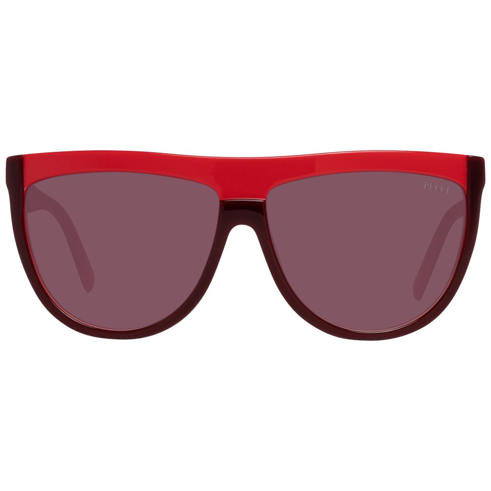 Emilio Pucci Burgundy Plastic Sunglasses - ClickThatClicks 