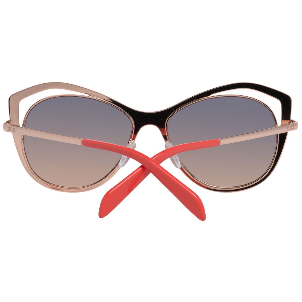 Emilio Pucci Rose Gold Metal Sunglasses - ClickThatClicks 