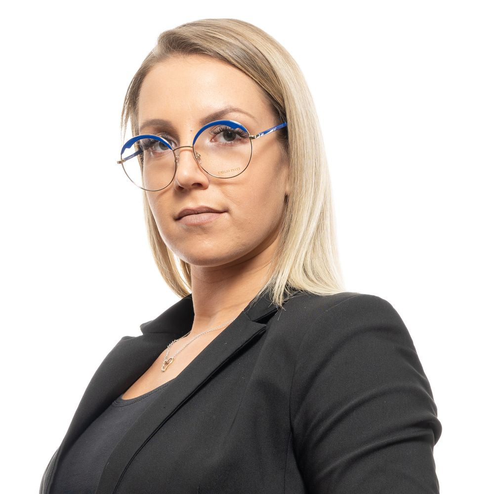 Emilio Pucci Blue Metal & Plastic Glasses (Frames) - ClickThatClicks 