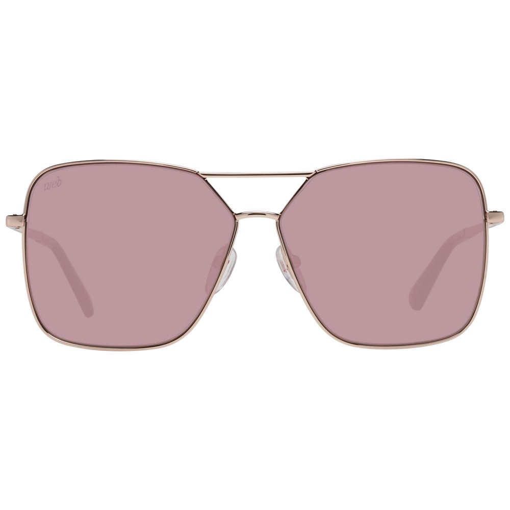 Web Rose Gold Metal Sunglasses - ClickThatClicks 
