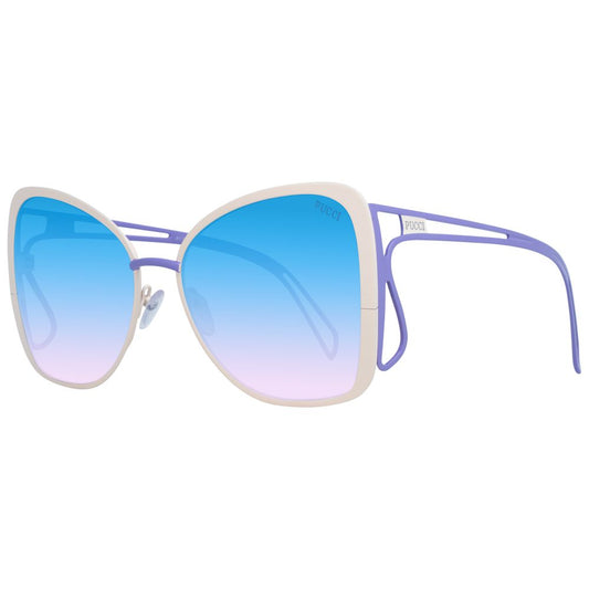 Emilio Pucci Beige Metal Sunglasses - ClickThatClicks 