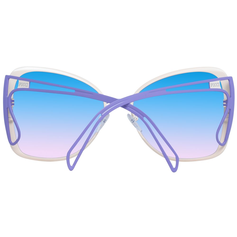 Emilio Pucci Beige Metal Sunglasses - ClickThatClicks 