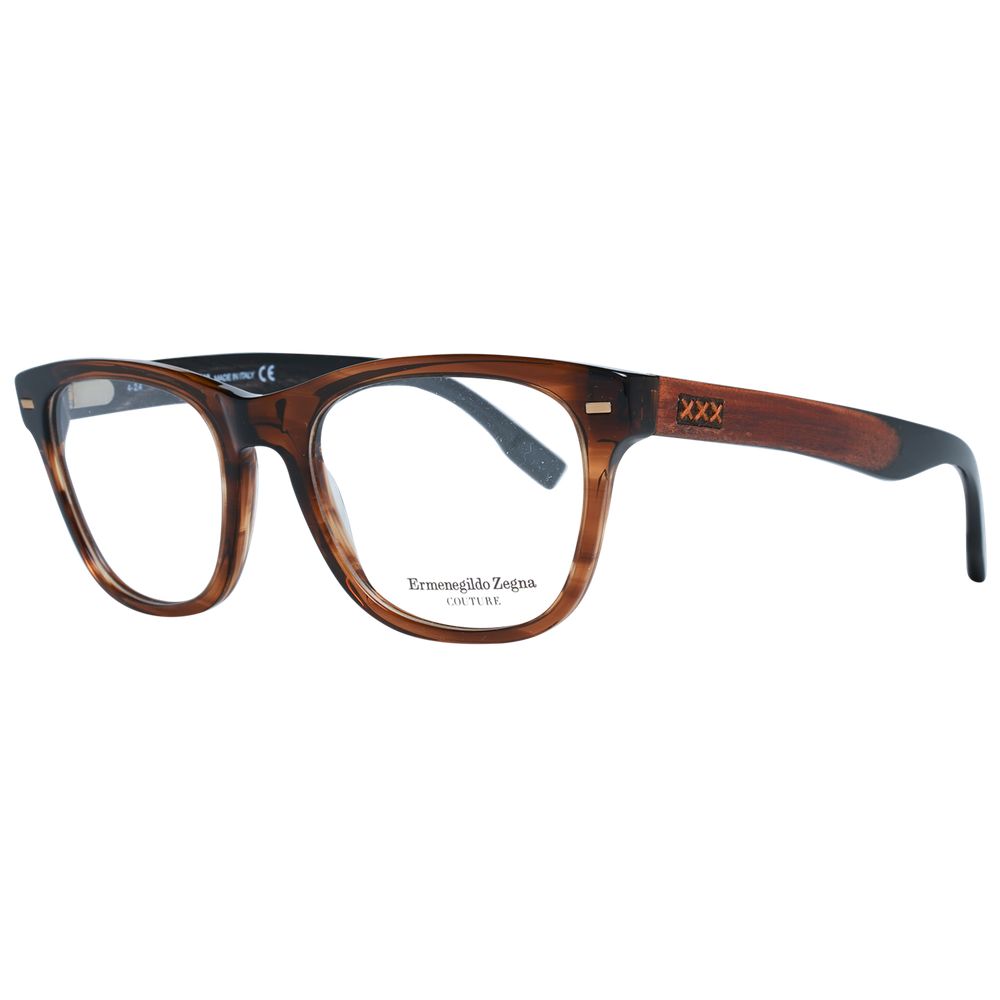 Ermenegildo Zegna Brown Plastic Glasses (Frames) - ClickThatClicks 