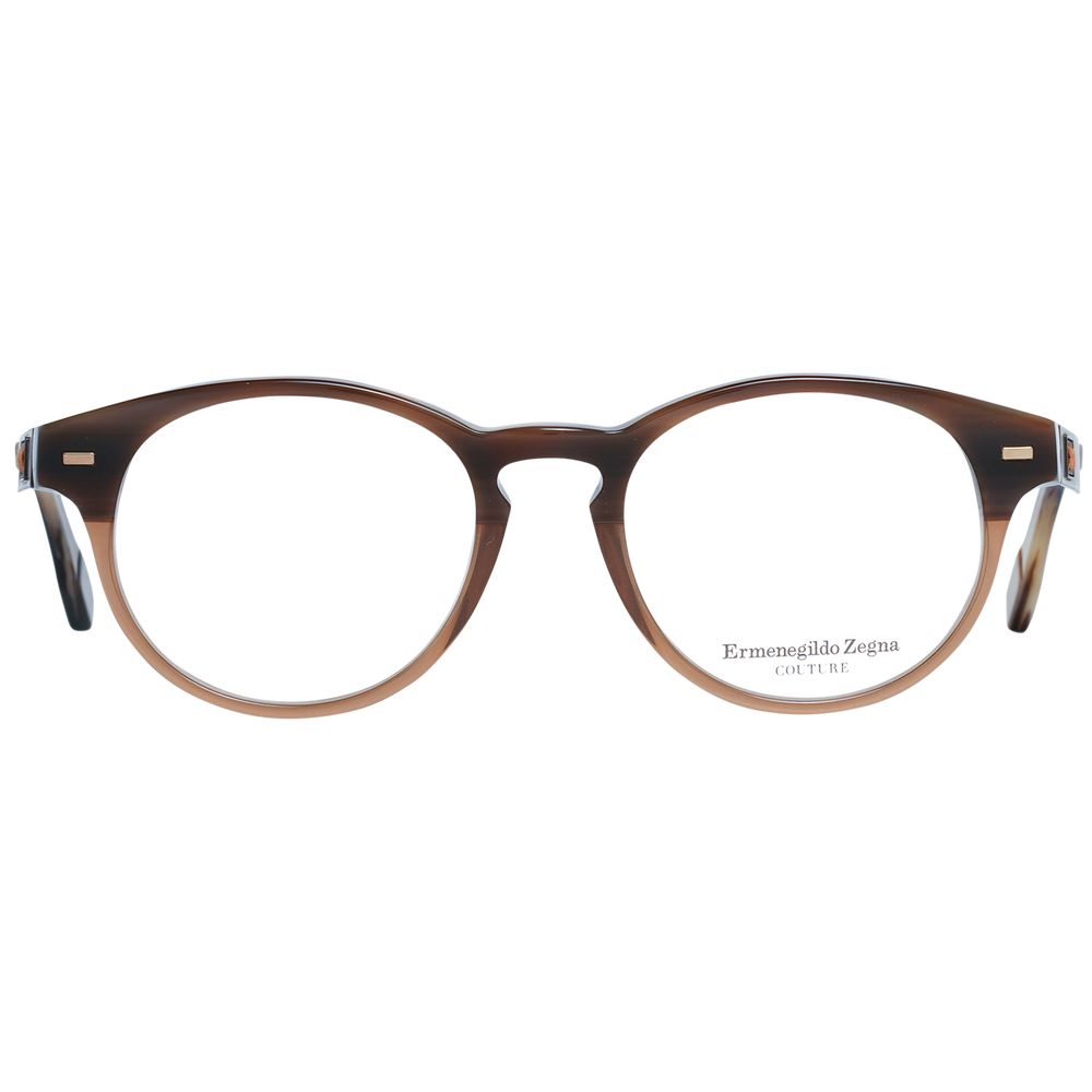 Ermenegildo Zegna Brown Plastic Glasses (Frames) - ClickThatClicks 