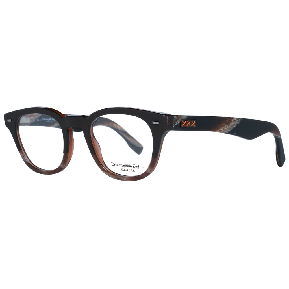 Ermenegildo Zegna Brown Plastic Glasses (Frames) - ClickThatClicks 