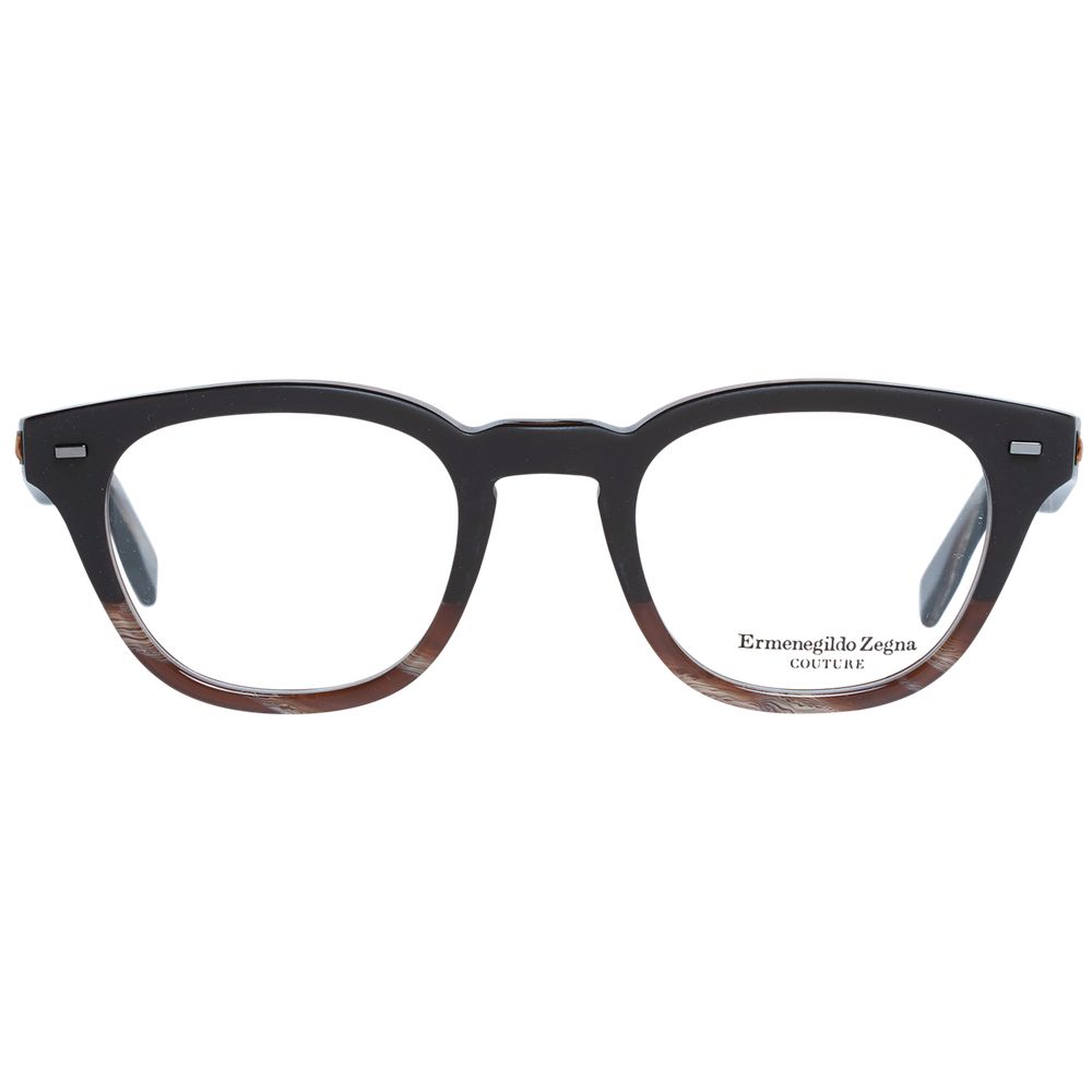 Ermenegildo Zegna Brown Plastic Glasses (Frames) - ClickThatClicks 