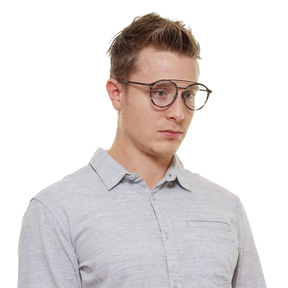 Police Gray Metal & Plastic Glasses (Frames) - ClickThatClicks 