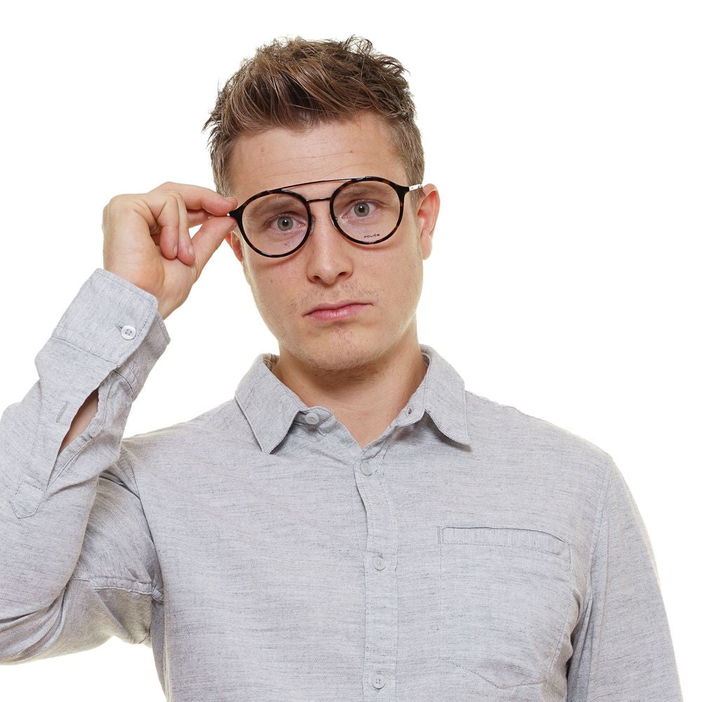 Police Brown Metal & Plastic Glasses (Frames) - ClickThatClicks 