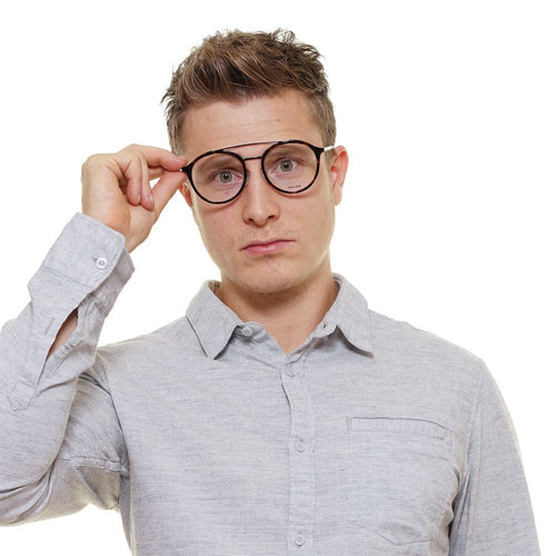 Police Brown Metal & Plastic Glasses (Frames) - ClickThatClicks 
