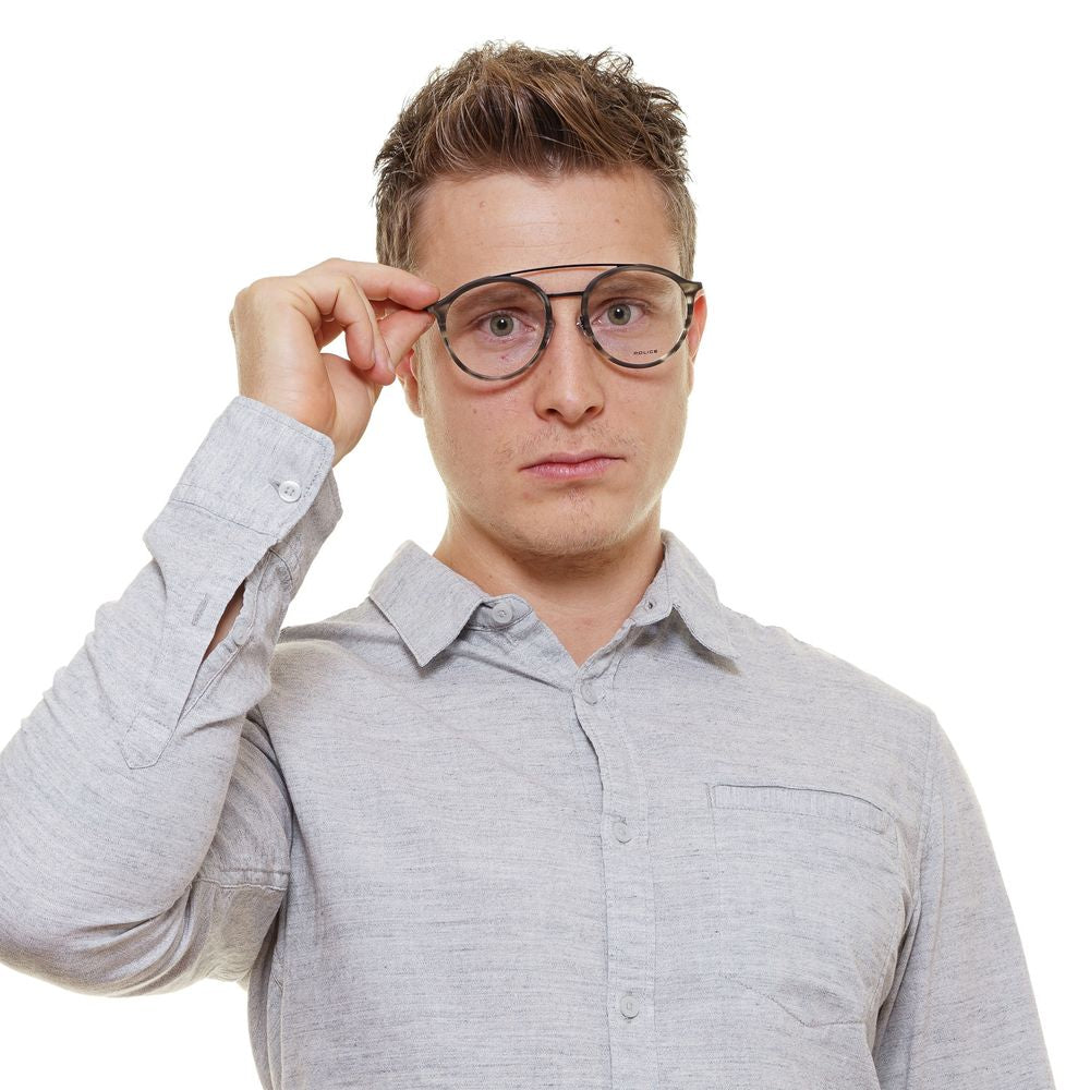 Police Gray Metal & Plastic Glasses (Frames) - ClickThatClicks 