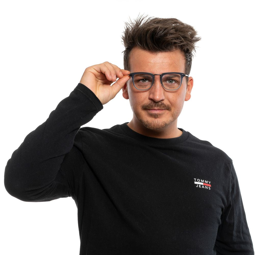 Police Blue Metal & Plastic Glasses (Frames) - ClickThatClicks 