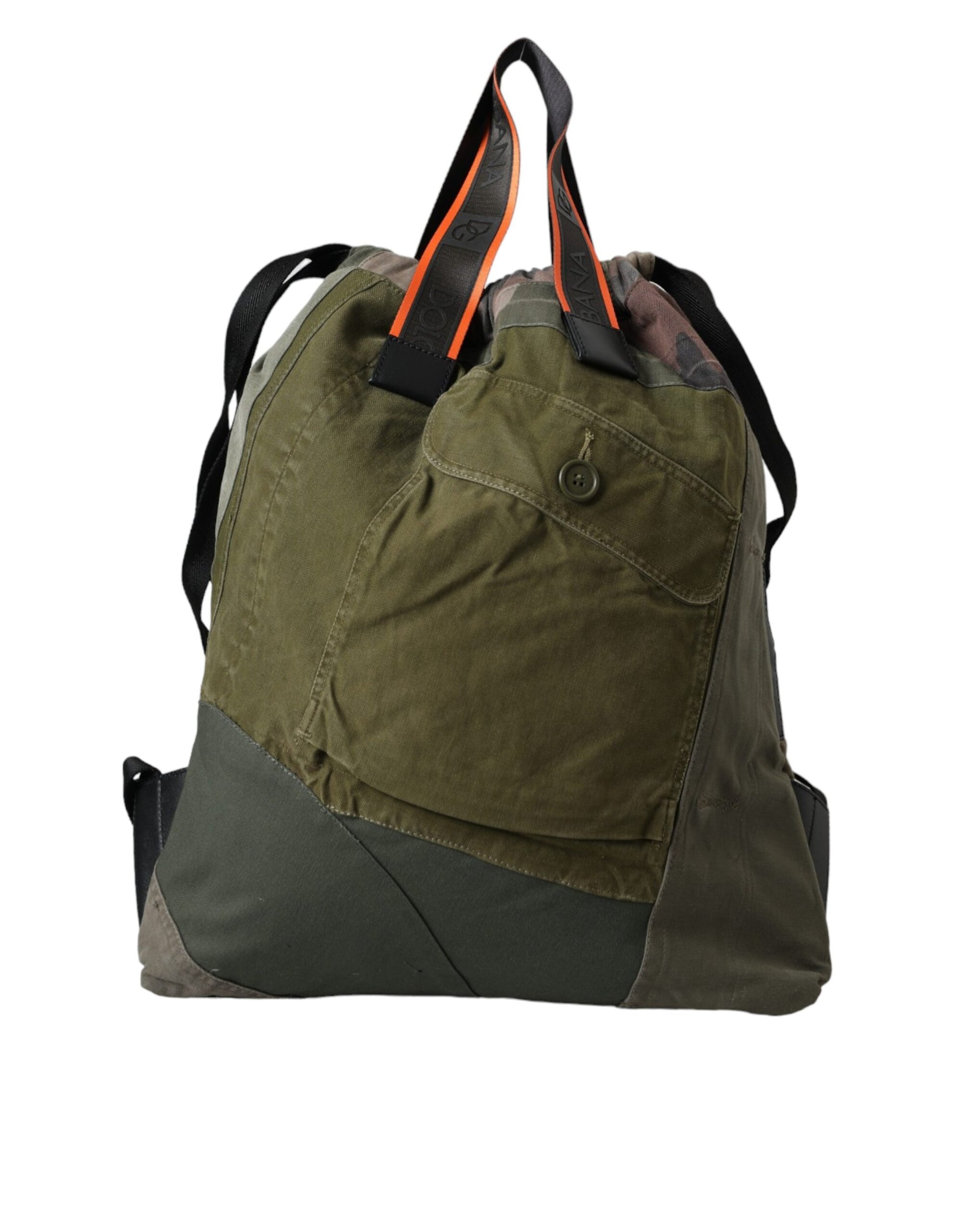 Dolce & Gabbana Military Green Patchwork Rucksack Backpack Bag - ClickThatClicks 