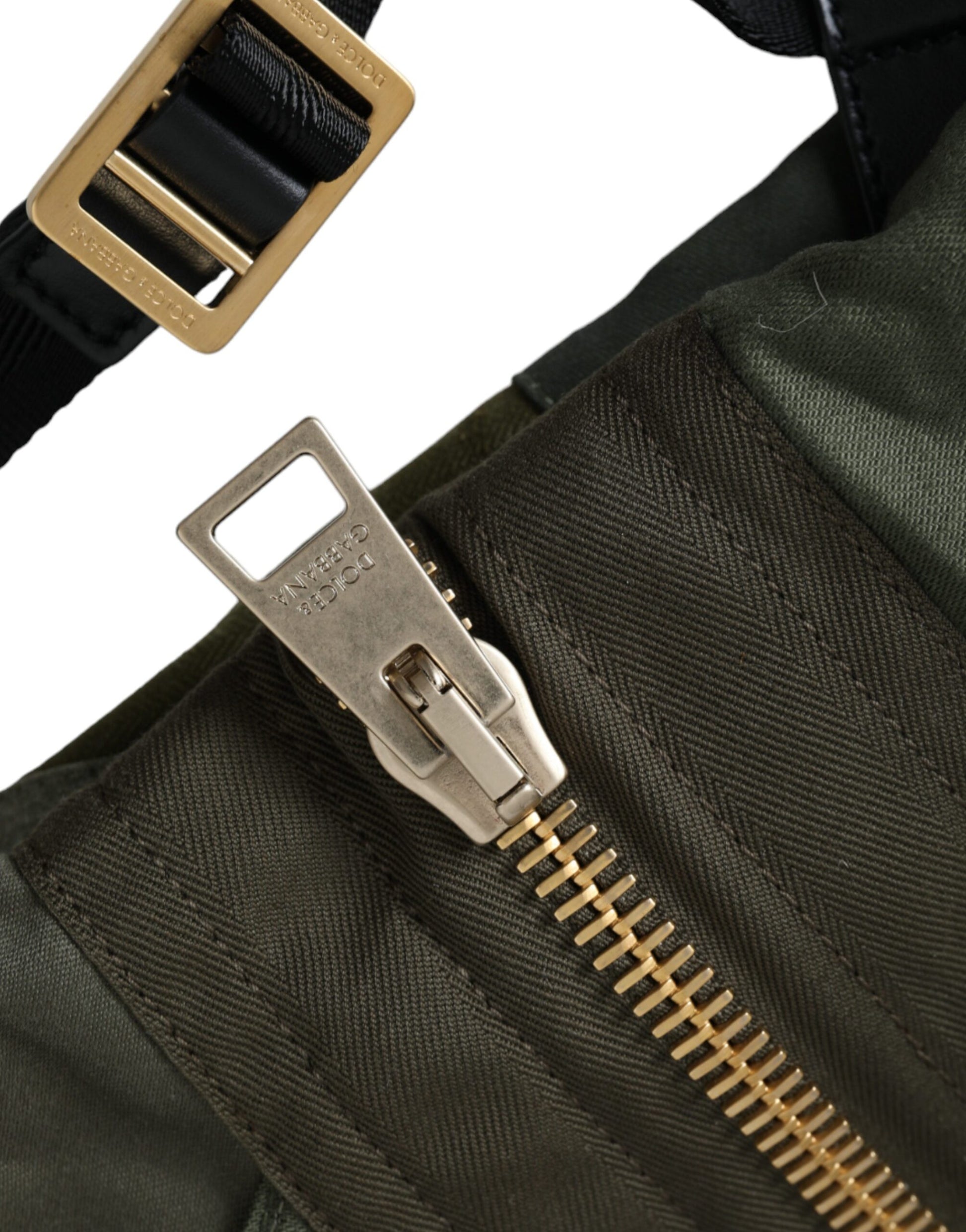 Dolce & Gabbana Military Green Patchwork Rucksack Backpack Bag - ClickThatClicks 