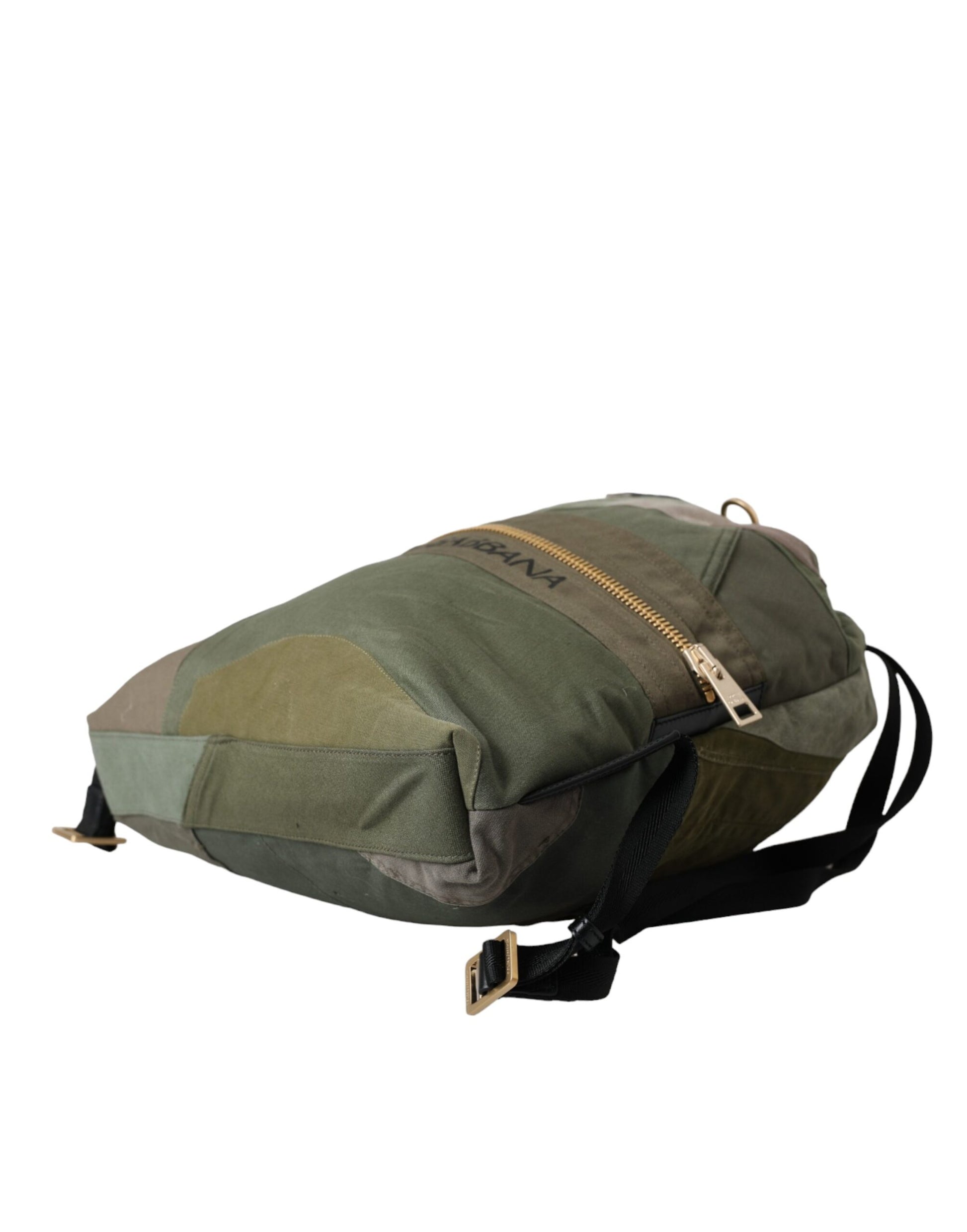Dolce & Gabbana Military Green Patchwork Rucksack Backpack Bag - ClickThatClicks 