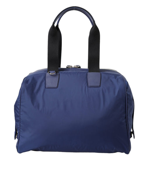 Dolce & Gabbana Blue Nylon Calfskin Hand Shoulder Duffel Bag - ClickThatClicks 