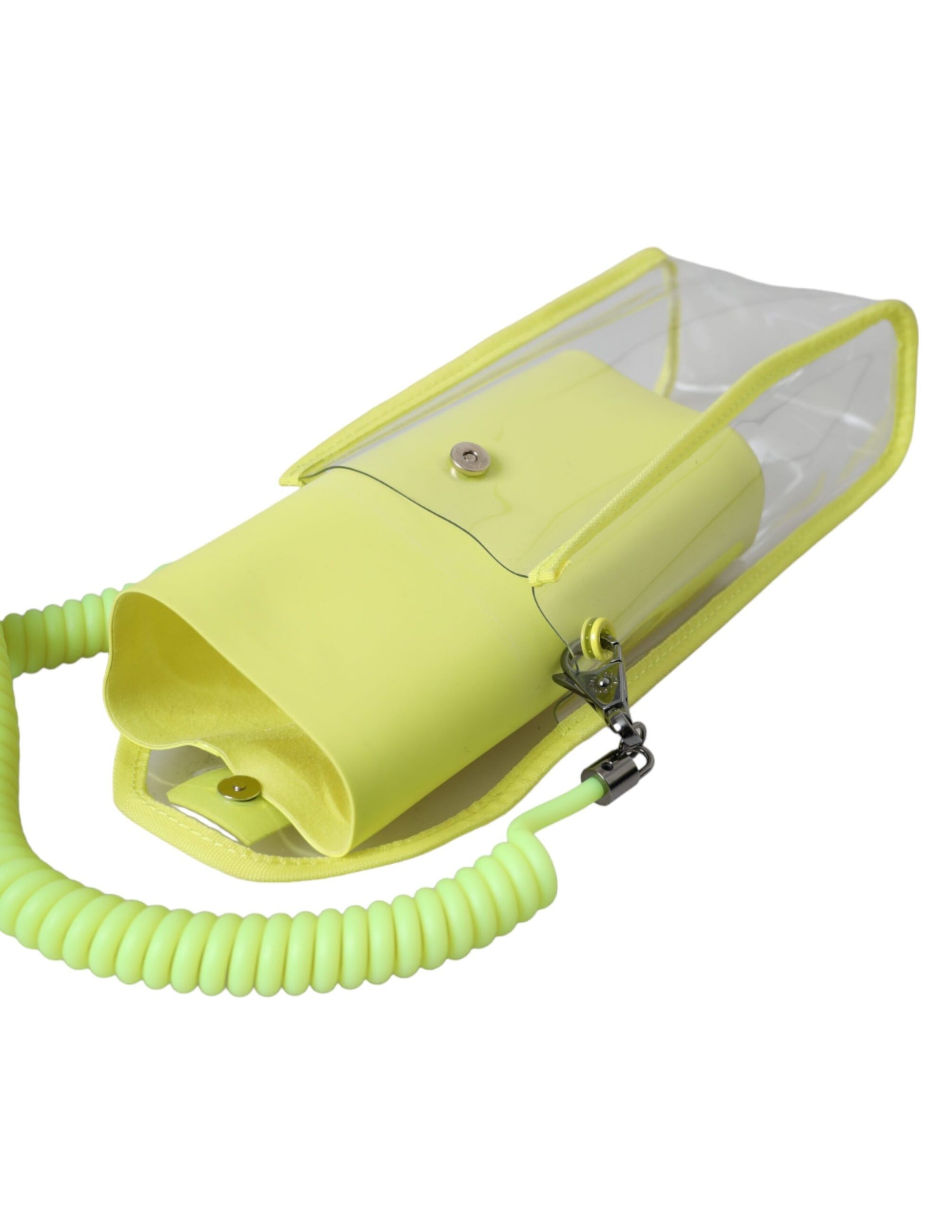 Dolce & Gabbana Yellow Green Plastic DG Logo Neck Strap Cardholder Wallet - ClickThatClicks 