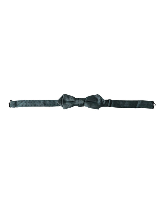 Dolce & Gabbana Green Silk Fantasy Adjustable Neck Men Papillon Bow Tie - ClickThatClicks 