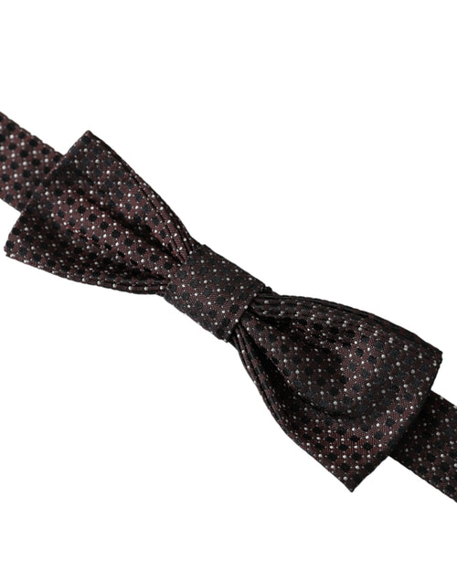 Dolce & Gabbana Brown Fantasy Silk Adjustable Neck Men Papillon Bow Tie - ClickThatClicks 