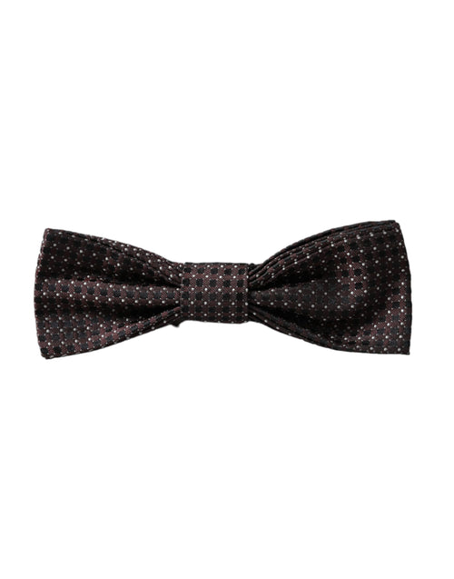 Dolce & Gabbana Brown Fantasy Silk Adjustable Neck Men Papillon Bow Tie - ClickThatClicks 