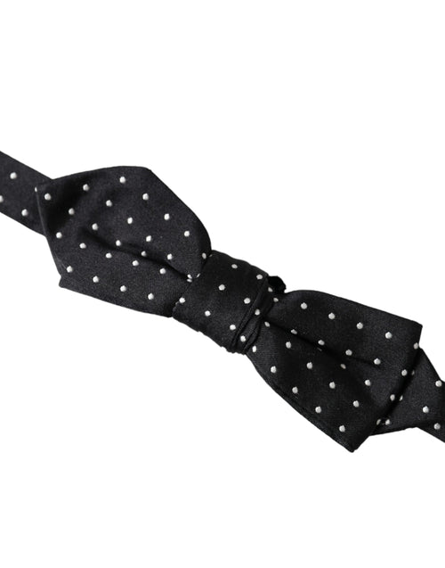 Dolce & Gabbana Black Silk Polka Dot Adjustable Neck Men Papillon Bow Tie - ClickThatClicks 