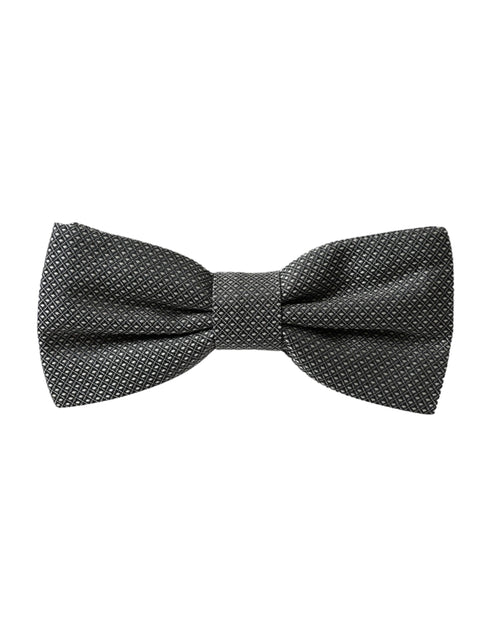 Dolce & Gabbana Gray Silk Patterned Adjustable Neck Men Papillon Bow Tie - ClickThatClicks 