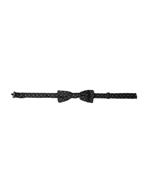 Dolce & Gabbana Black Silk Fantasy Adjustable Neck Men Papillon Bow Tie - ClickThatClicks 