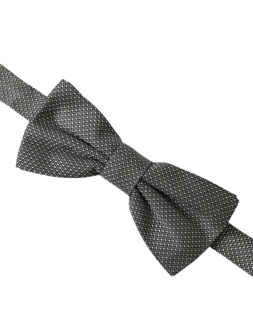 Dolce & Gabbana Gray Silk Patterned Adjustable Neck Men Bow Tie - ClickThatClicks 