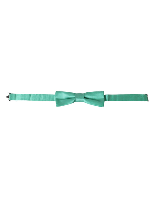 Dolce & Gabbana Mint Green Silk Adjustable Neck Men Bow Tie - ClickThatClicks 