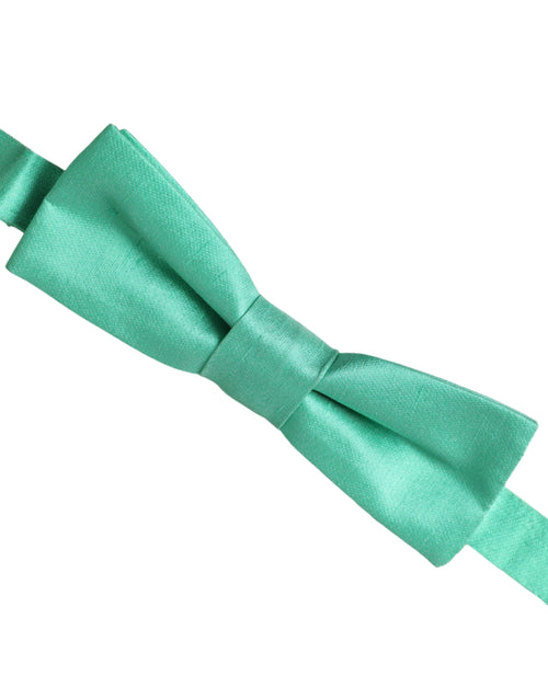 Dolce & Gabbana Mint Green Silk Adjustable Neck Men Bow Tie - ClickThatClicks 