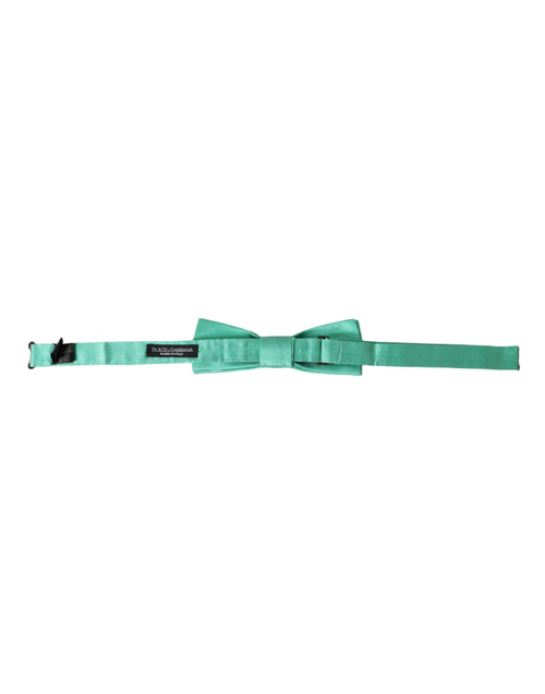 Dolce & Gabbana Mint Green Silk Adjustable Neck Men Bow Tie - ClickThatClicks 