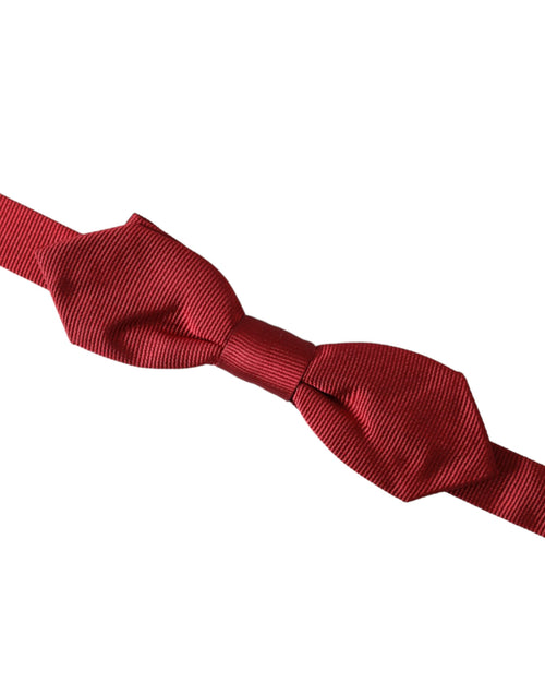 Dolce & Gabbana Red Silk Jacquard Adjustable Neck Men Bow Tie - ClickThatClicks 